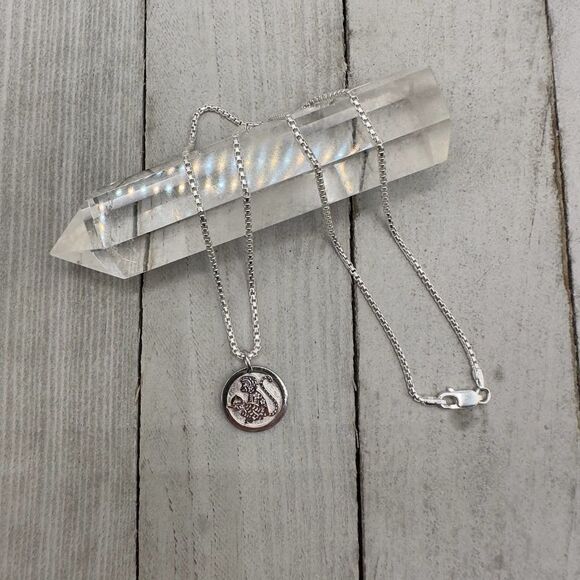 Chinese Zodiac Monkey Pendant Necklace Sterling Silver - Picture 5 of 7